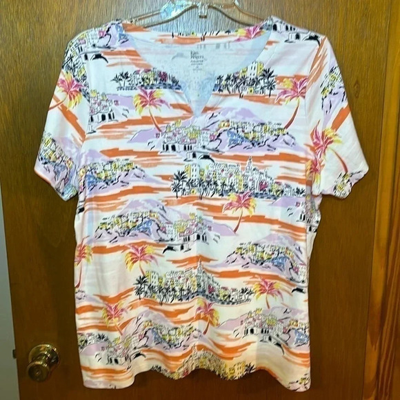 Kim Rogers Short Sleeve V Neck Top NWOT Size 1X - Picture 1 of 7